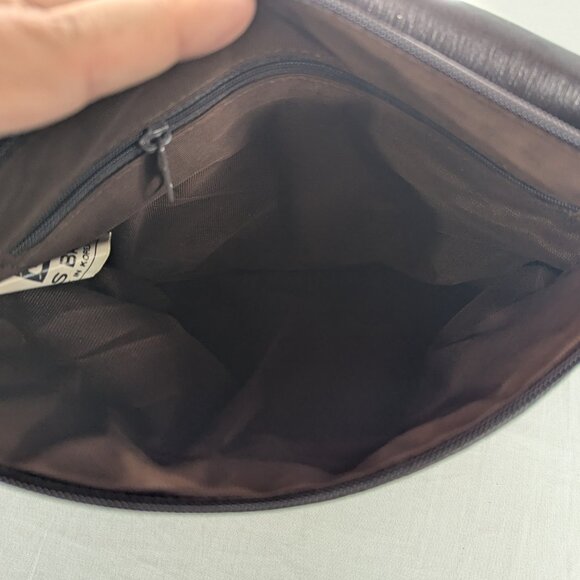 Nas Bag Purse Shoulder Bag Crossbody Brown Alligator Snakeskin Pattern Vtg 80s - Picture 9 of 12